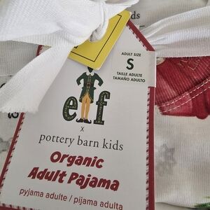 Pottery Barn Kids Elf Red and White Pajama Set